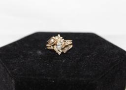 1.50ct marque Diamond Estate Ring 14kt 6.4 Grams