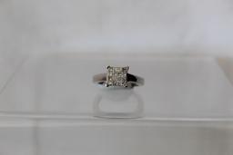 .50ct Invisible Princess Set White Diamond Ring