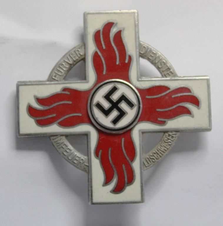 WWII German Polizcia Fire Brigade 2nd Class Decoration Badge