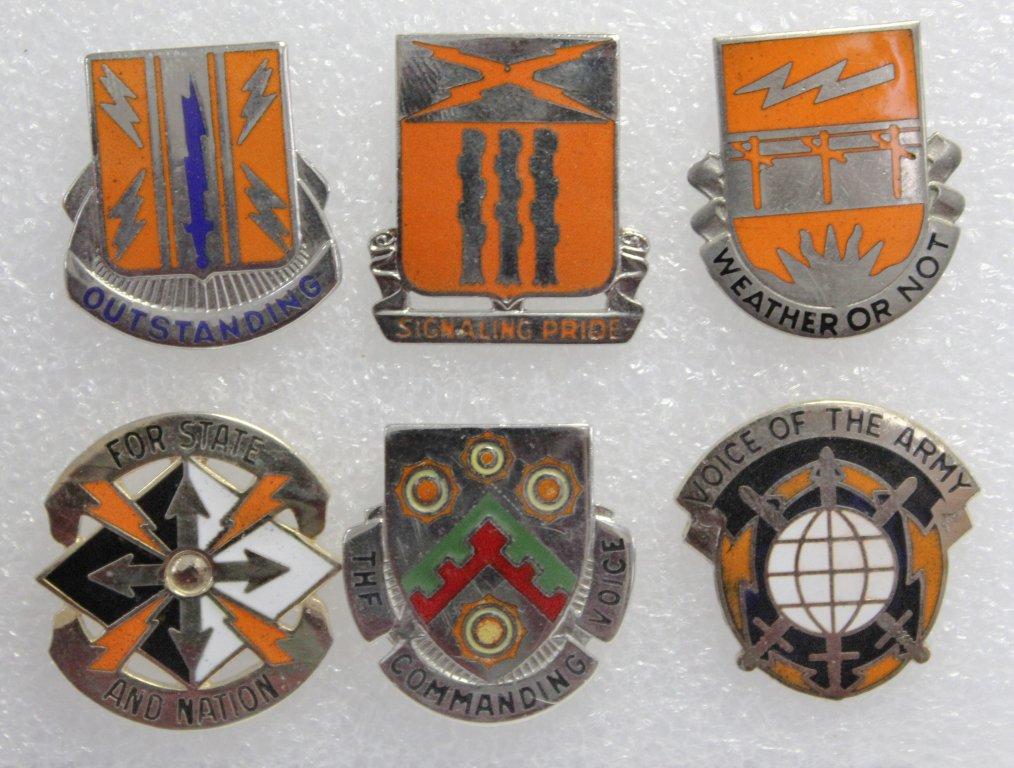 6 Signal Corps Clutch Back Crests