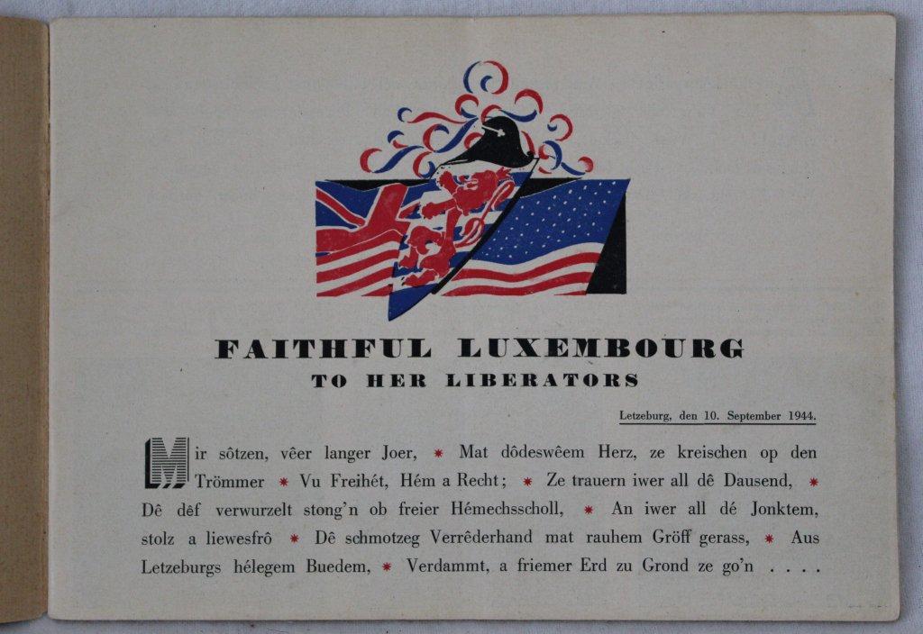 WWII Era 1944 Luxembourg Liberation Booklet