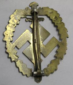 German Nazi Sports Mlitary Badge for War Wounded