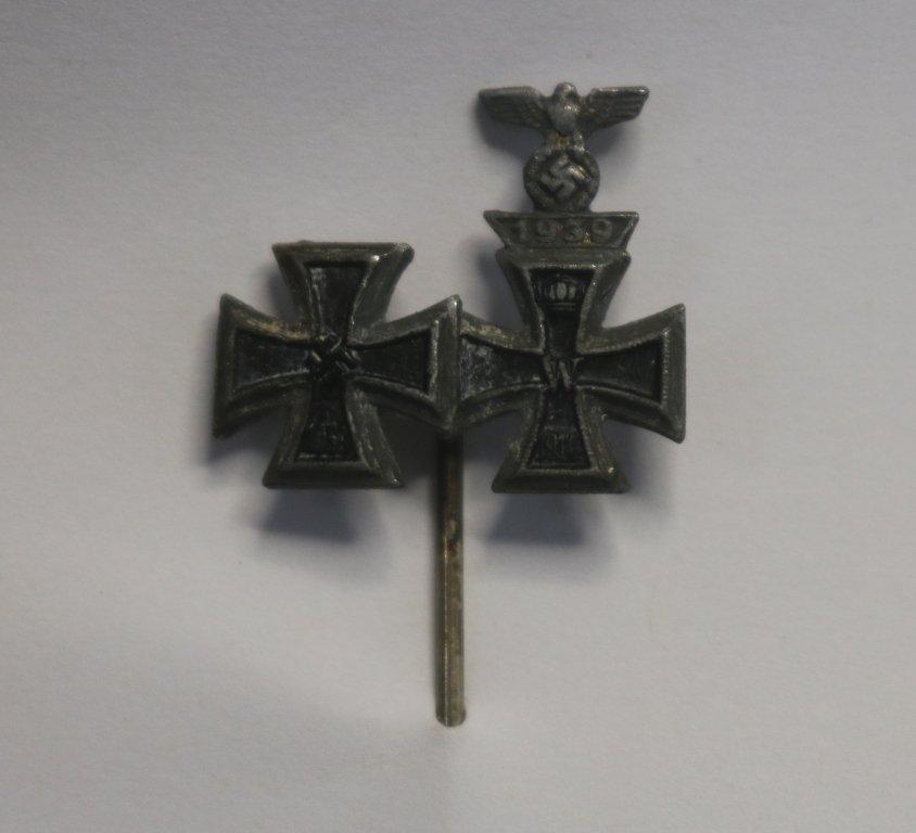 German WWII 1914 & 1939 Iron Cross Stick Pins & 1939 Spange Stick Pin