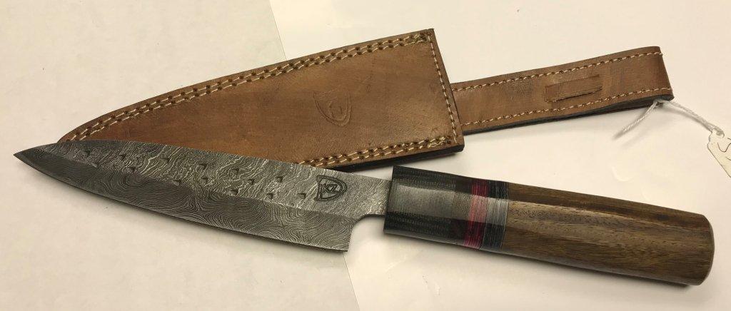 Kevin Johnson Mint Hammer Forged Damascus Steel Japanese Gyuto Style Chef Knife