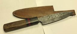 Kevin Johnson Mint Hammer Forged Damascus Steel Japanese Gyuto Style Chef Knife