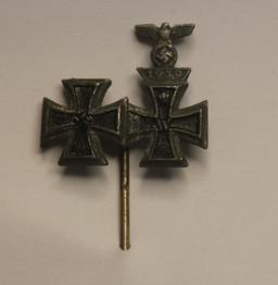 German WWII 1914 & 1939 Iron Cross Stick Pins & 1939 Spange Stick Pin