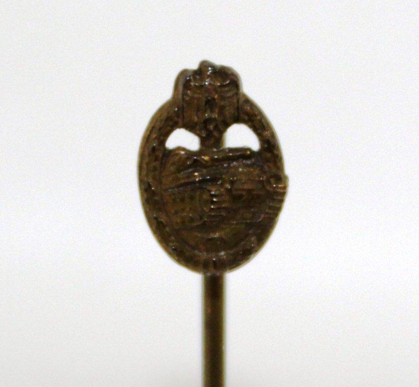 German WWII Tank Badge Stick Pin