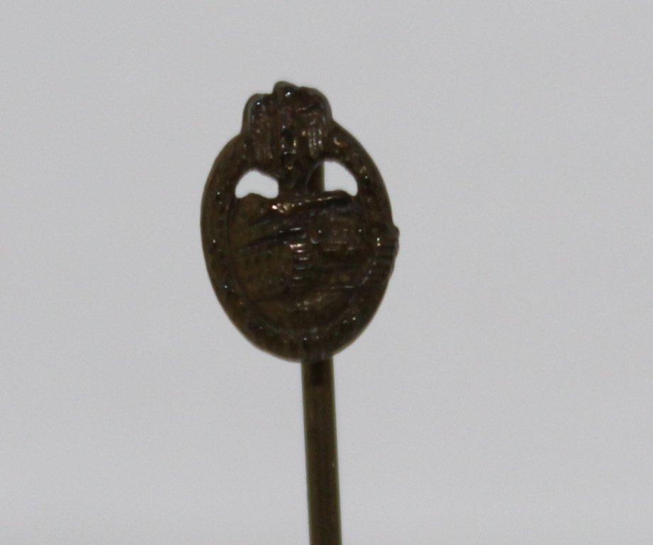 German WWII Tank Badge Stick Pin