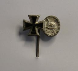 German WWII Iron Cross & Silver Wound Badge Stick Pin