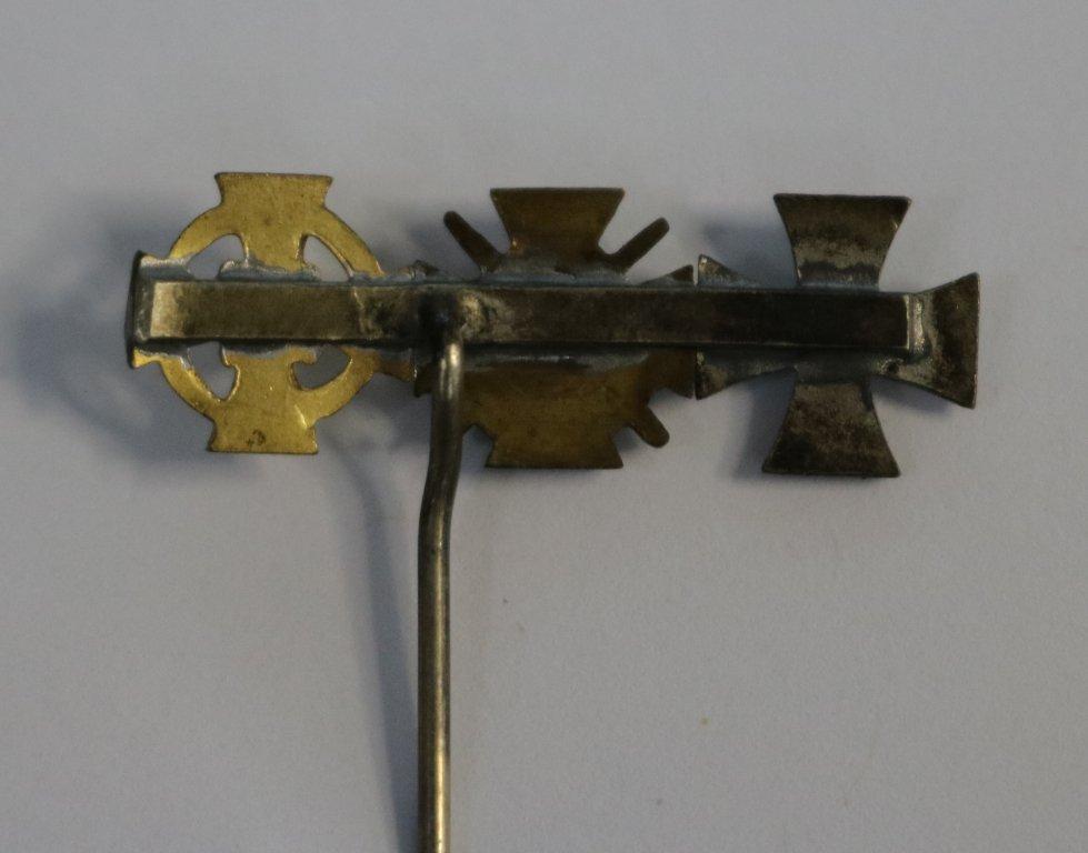 German WWI & WWII 3 Award Stick Pin