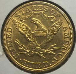 1882 U.S. Gold $5 Liberty Coin