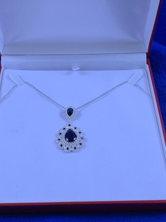 8.86ct Sapphire Cartier Style Necklace