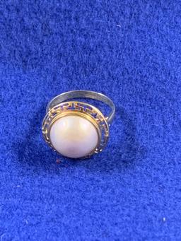 Genuine 14kt Mbe Pearl Ring