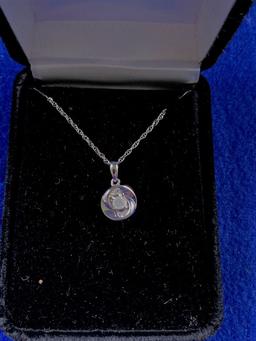 Large Diamond Solitaire Necklace