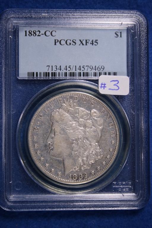 1882-CC XF45, PCGS Morgan Silver Dollar