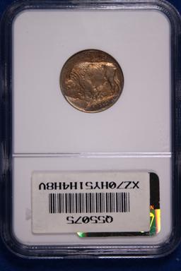 1913 Type 1 MS62, NGC Buffalo Indian Head Nickel