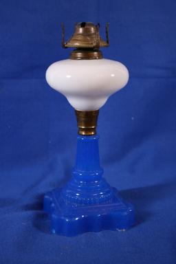 Blue and White Oil Lamp