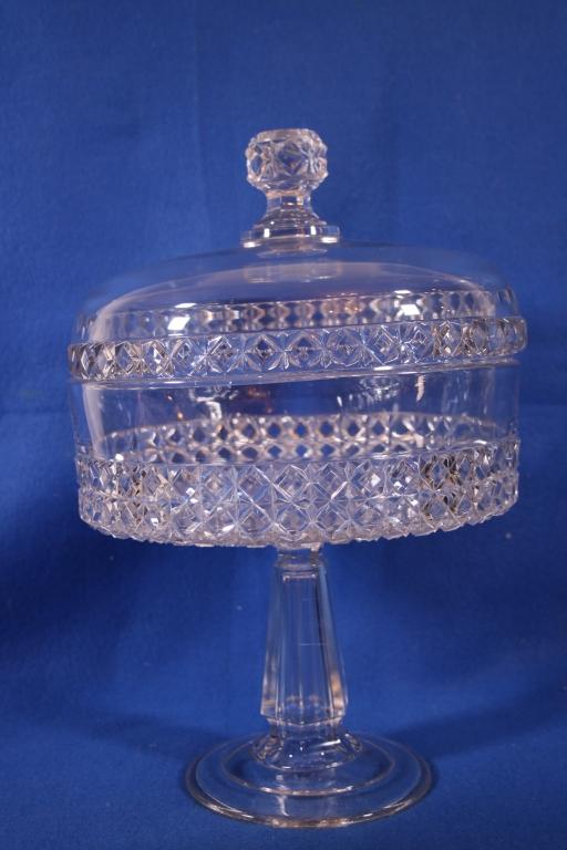 Large Domed Glass Cake Stand
