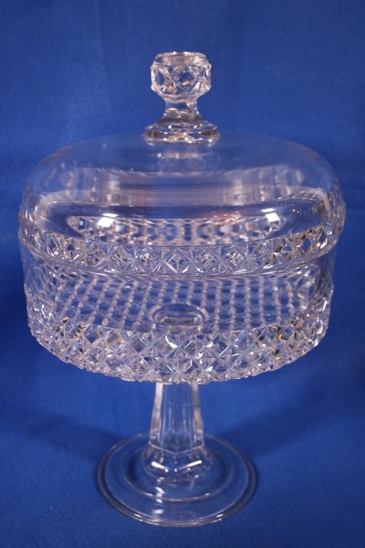 Large Domed Glass Cake Stand