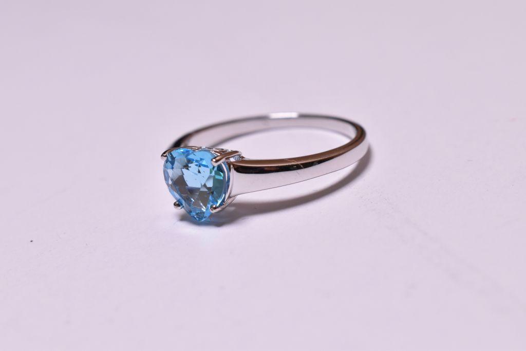 Blue Topaz Sweetheart Ring