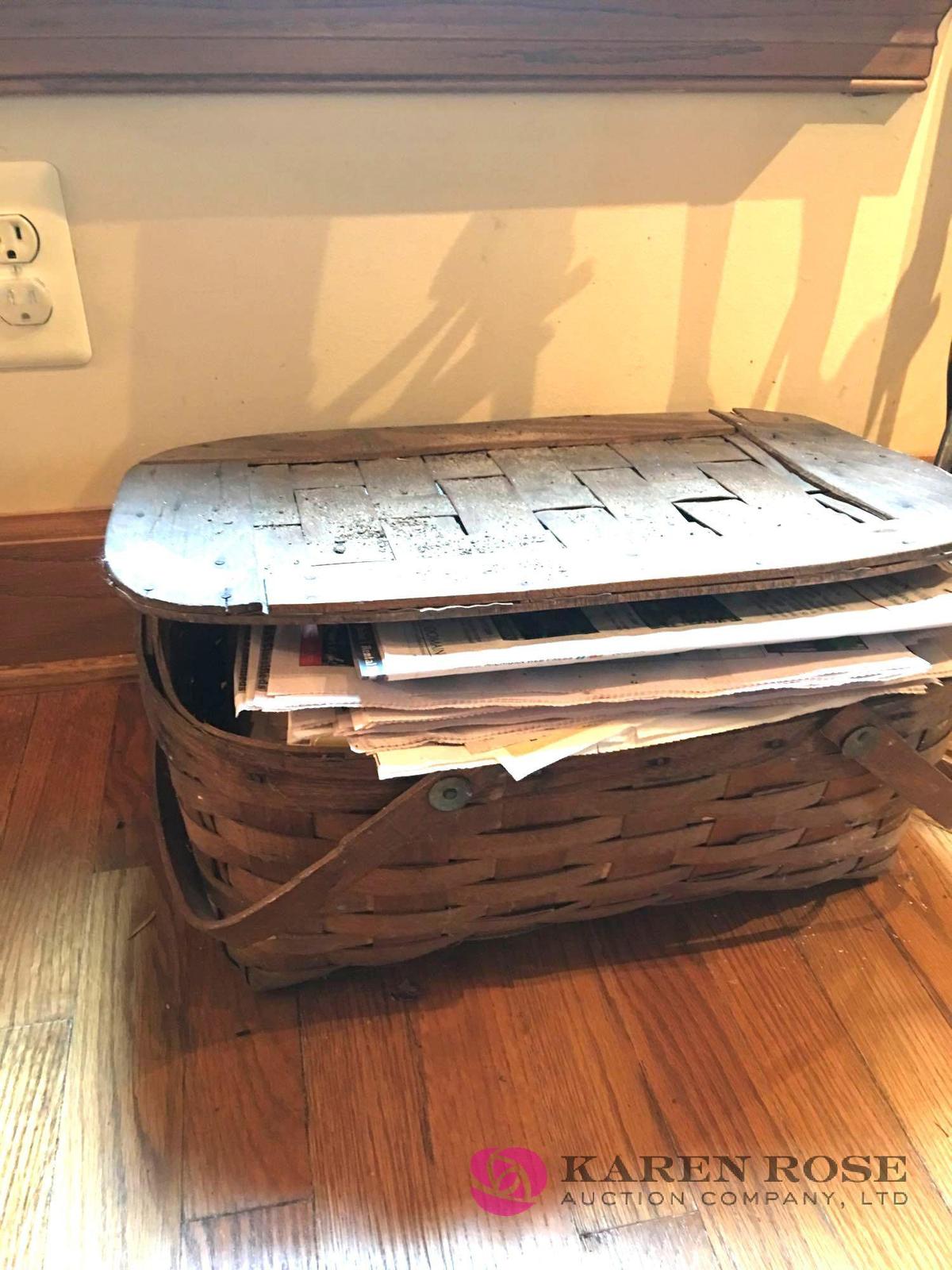 Large wood picnic basket