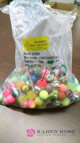 Large lot of rubber balls