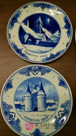 6 Kerstmis collector plates