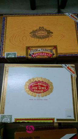 Lot of assorted cigar boxes