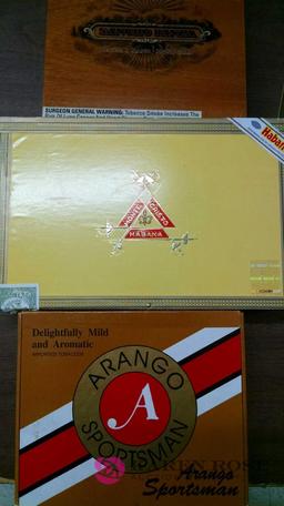 Lot of assorted cigar boxes