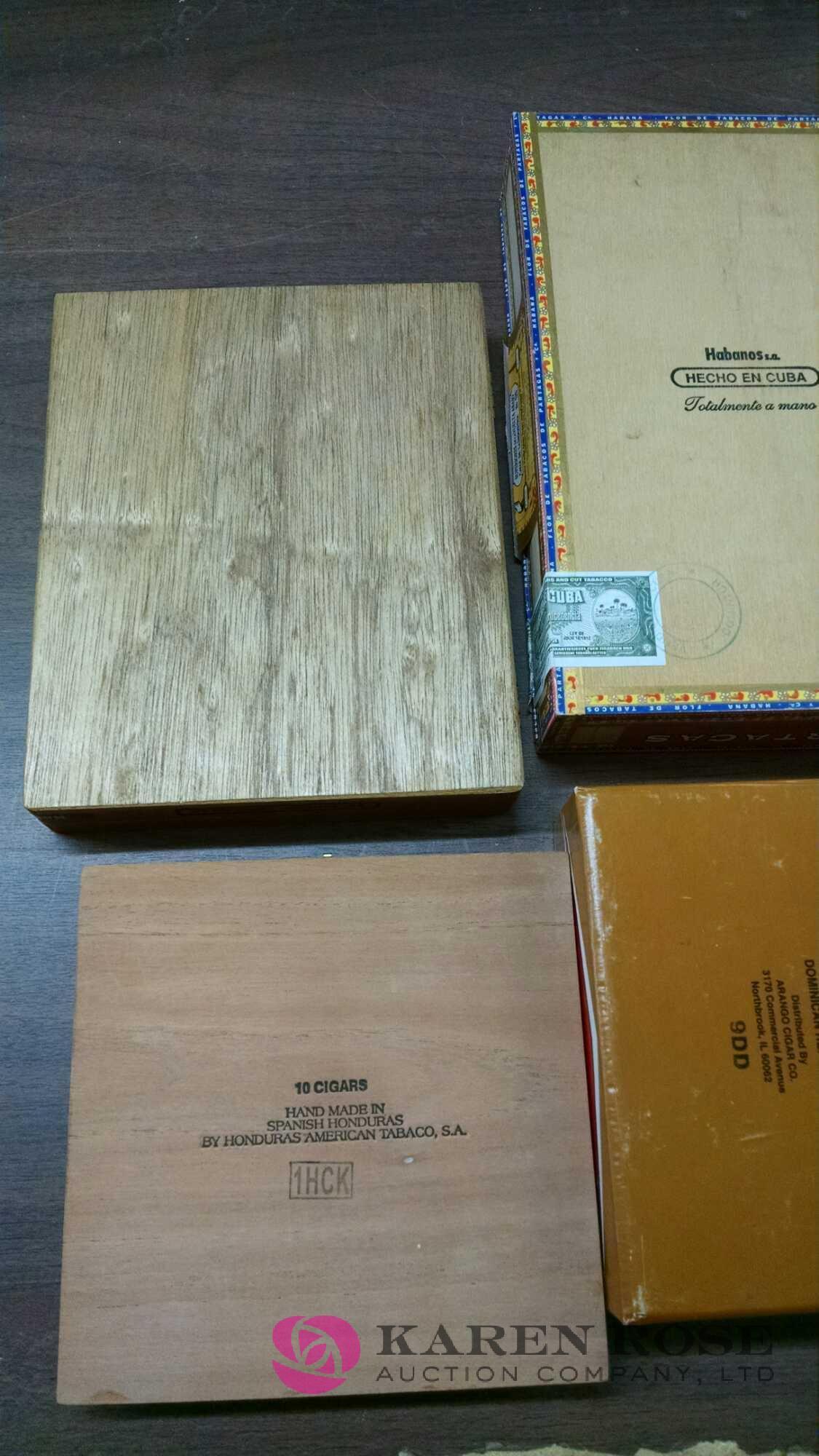 Lot of assorted cigar boxes