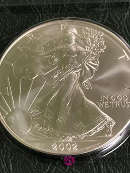 2002 Silver American eagle dollar