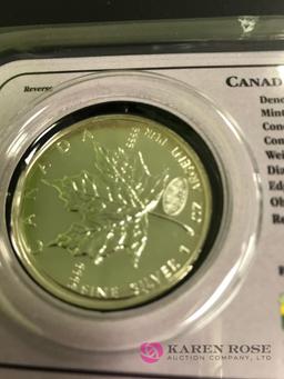 Canadian five dollar silver maple leaf