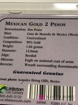 Mexican gold 2 peso