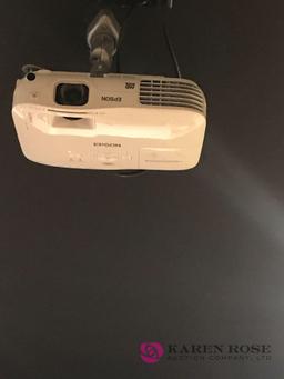 Epson projector and screen