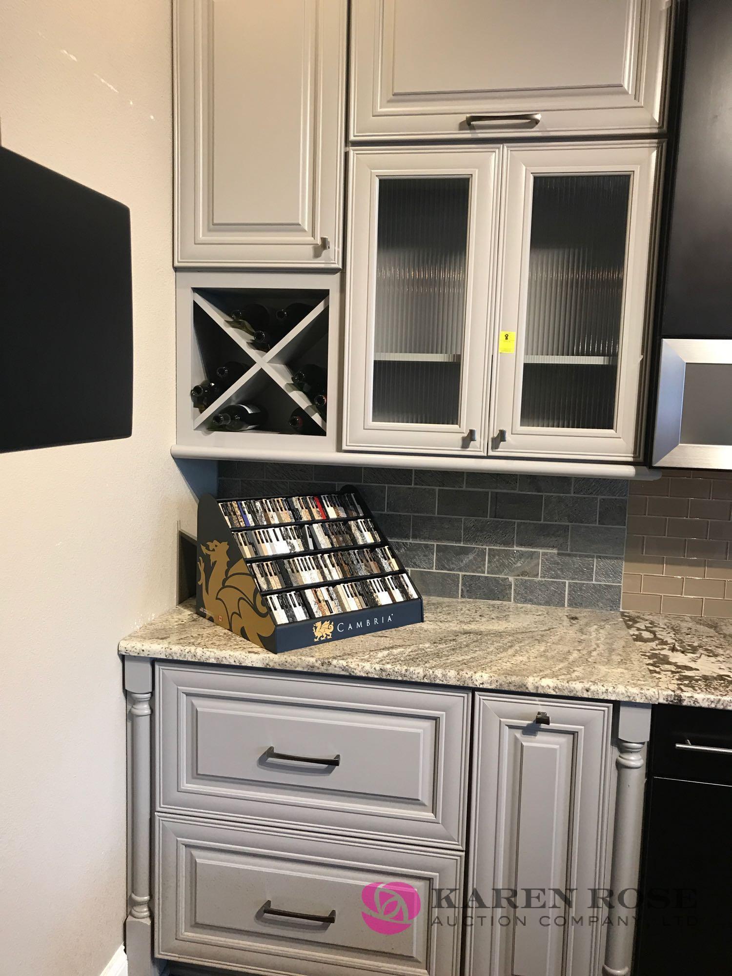 Grey kitchen cabinet set