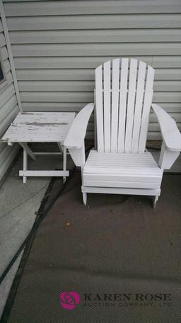 Wood patio furniture