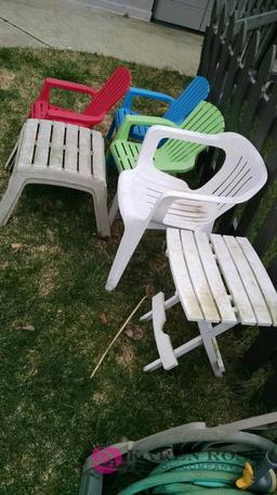 Children's plastic patio chairs and more