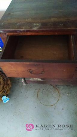 vintage 40 inch wood dresser needs work