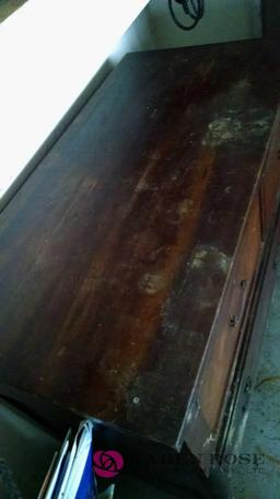 vintage 40 inch wood dresser needs work