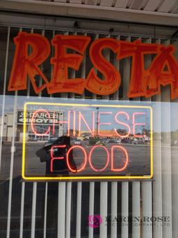 Neon hanging sign