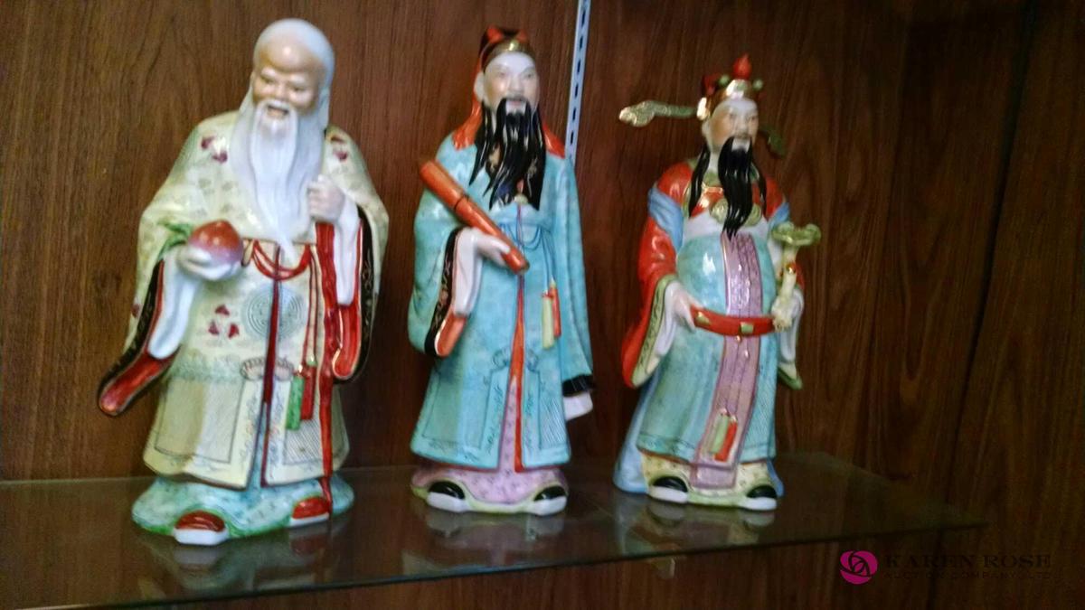 3 16 inch tall Chinese figurines