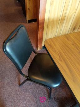 Brown table and 4 chairs