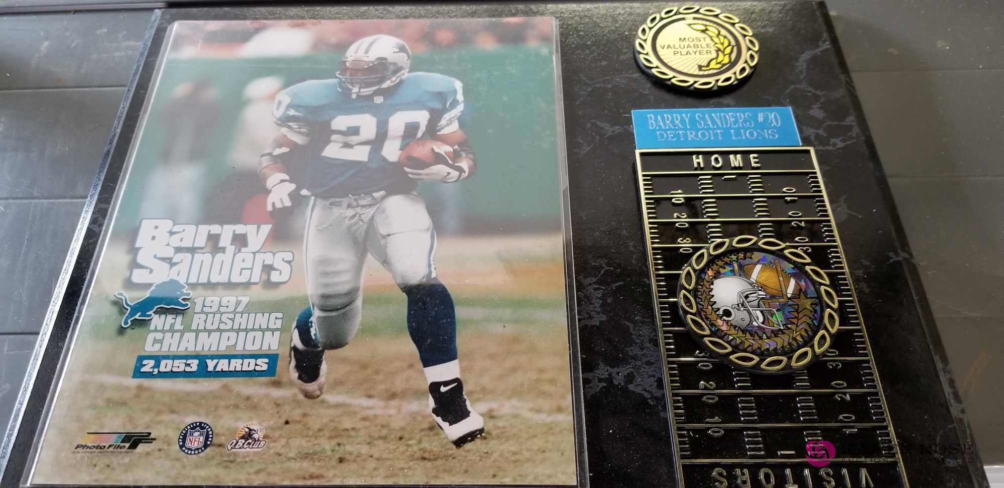 Barry Sanders Plaque