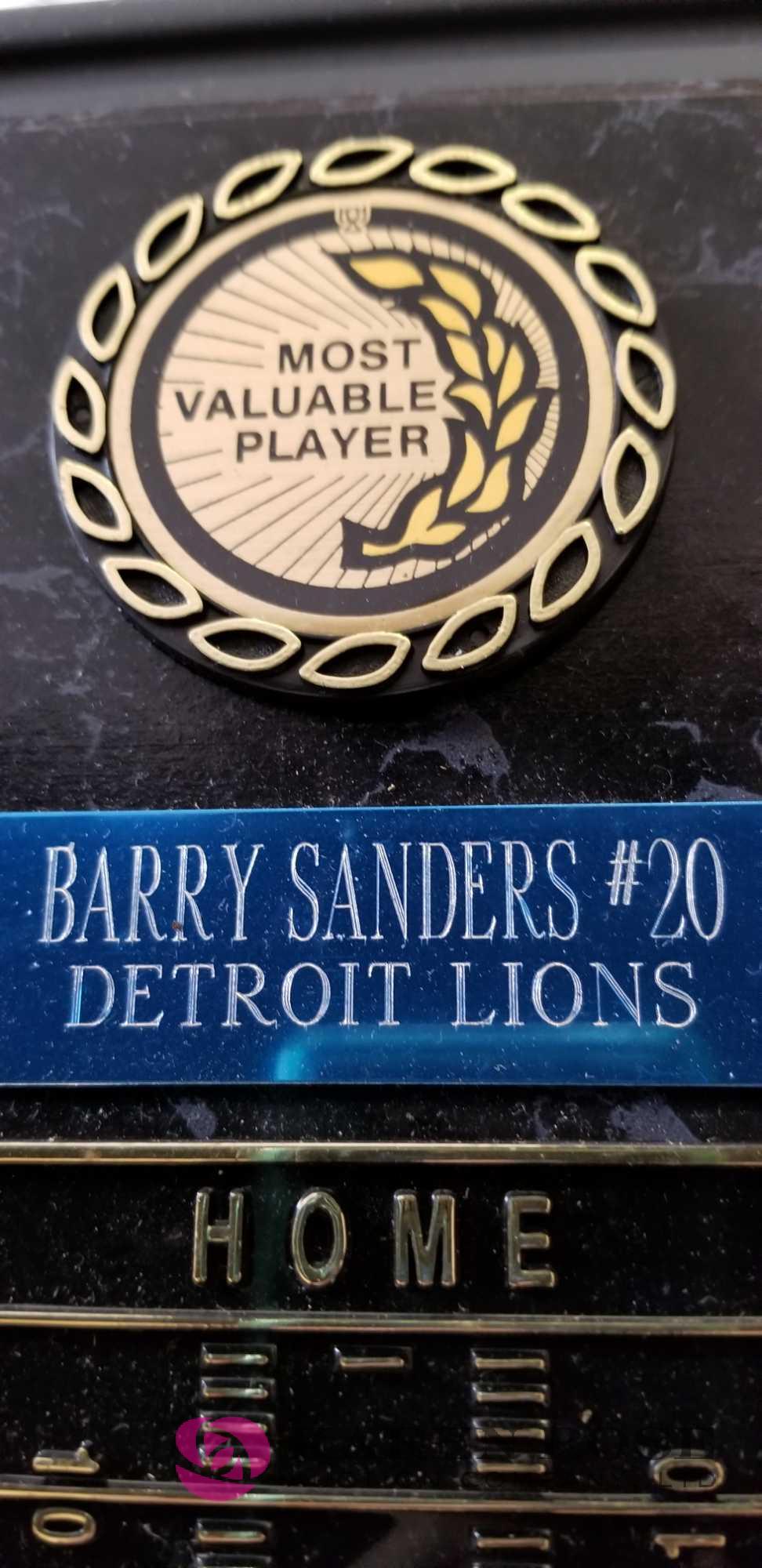 Barry Sanders Plaque