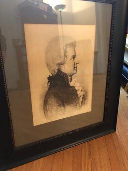 1800s Mozart etching