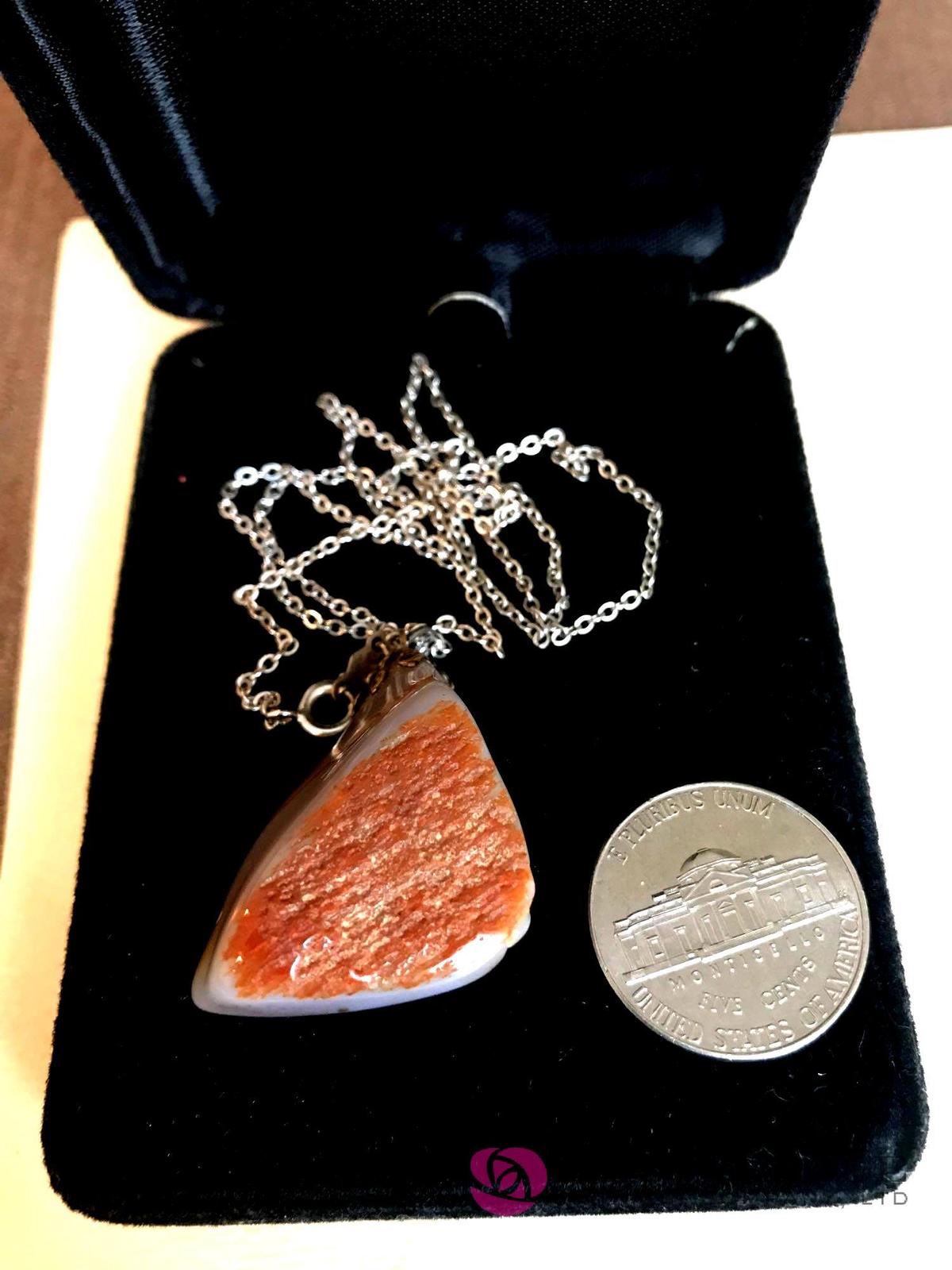 Petrified wood pendant it from Arizona