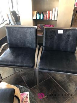 2 leather oversized chairs