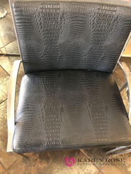 2 leather oversized chairs