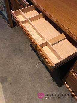 Large oak desk