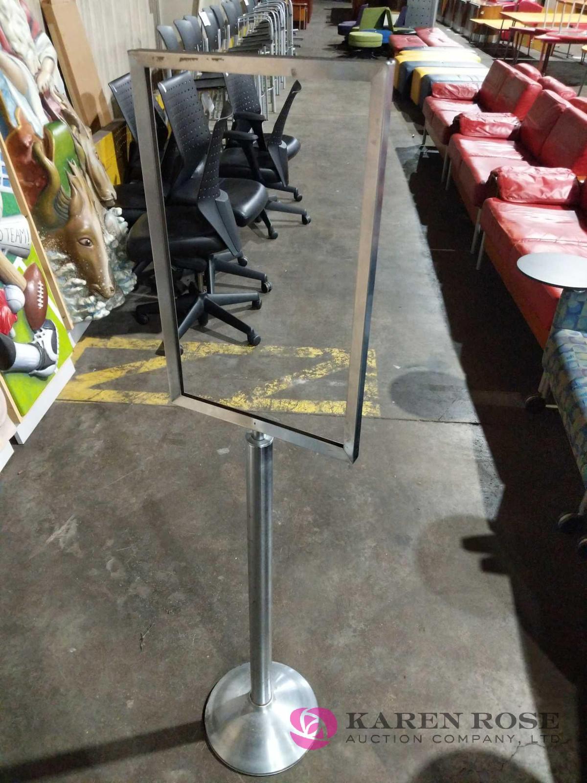 Metal sign display stand